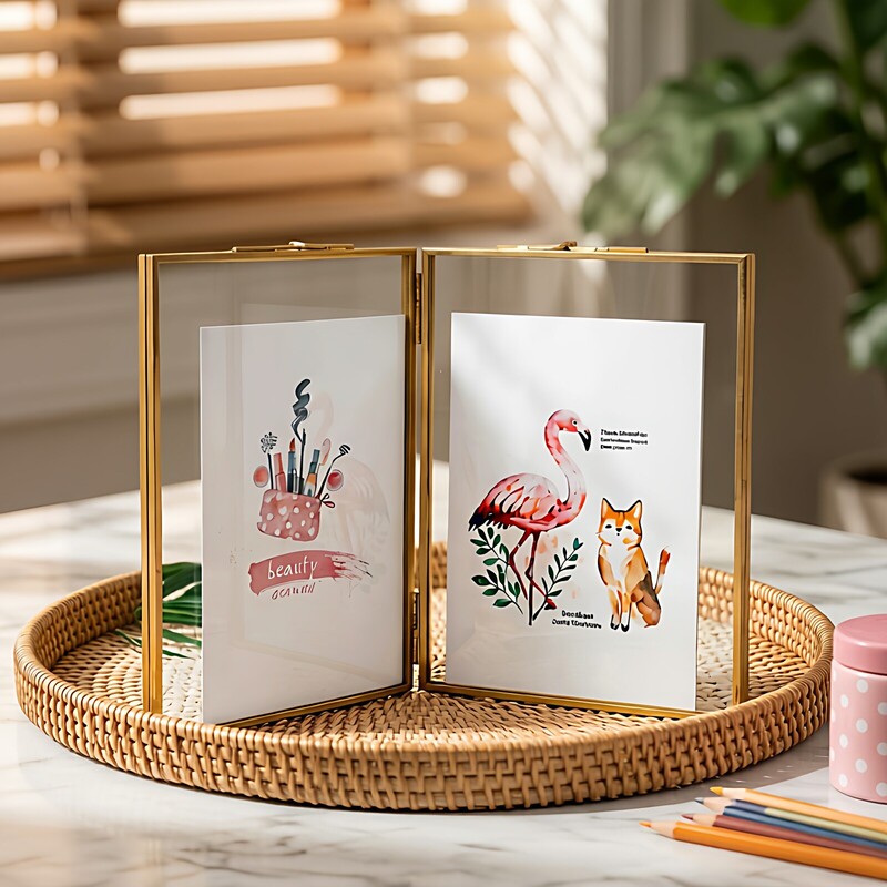 Wind Dried Flower Glass Photo Frame European Creative Table Brass Frame Picture Frame Double Wedding Plant Specimen Photo Simple Wind Dried Flower Glass Photo Frame European Creative Table Brass Frame Picture Frame Double Wedding Plant Specimen Photo Simple