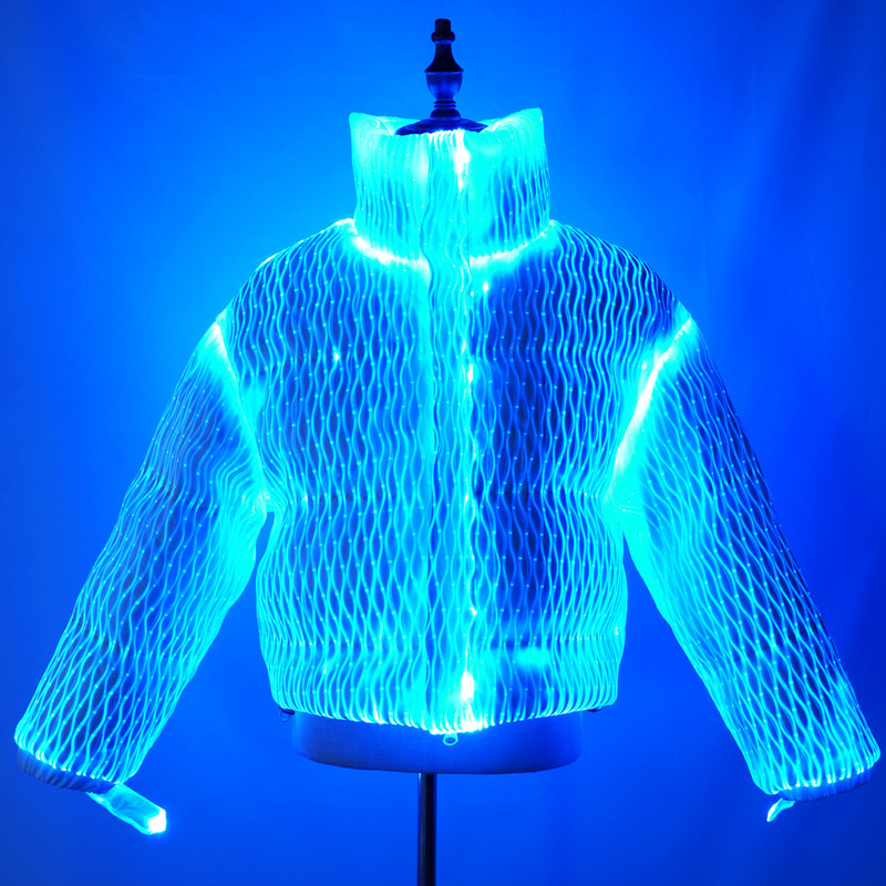 Optical fiber luminous down jacket machine washable high-tech luminous down jacket optical fiber New luminous wave pattern down jacket Optical fiber luminous down jacket machine washable high-tech luminous down jacket optical fiber New luminous wave pattern down jacket