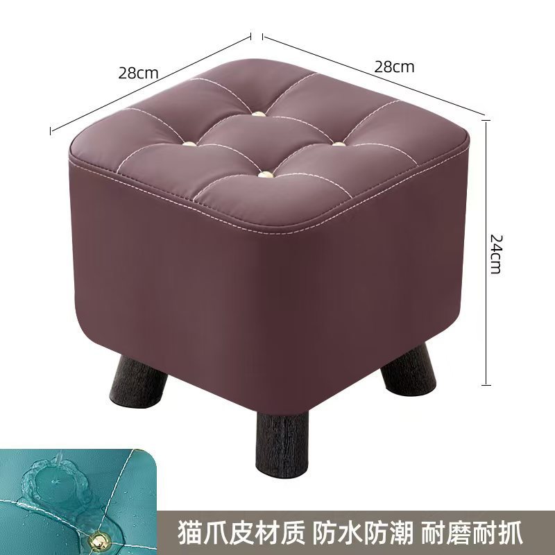 小さい腰掛けの家庭用の客間のお茶の腰掛けの実木のソファーの腰掛けは入り口に足を踏み入れて靴の低い腰掛けを換えます。|undefined