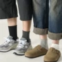 男士长筒百搭纯色休闲袜