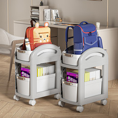 廚房置物架兒童玩具書本收納架帶輪子零食小推車多層浴室置物架