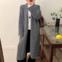 宽松秋冬季过膝大码开衫