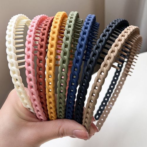 New Women's Toothed Anti-Slip Headband Hair Clip Hair Tying Headwear Hair Travel Hair Cave Plastic Face Washing Special Use 