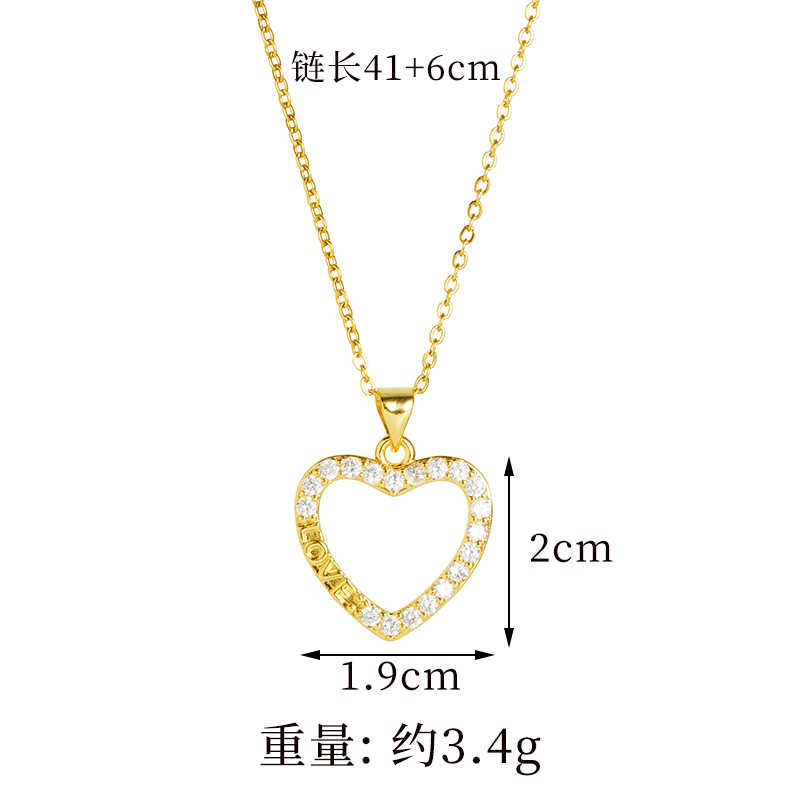 Collar de oro de arena vietnamita Pendientes Kit de línea de amor Sense de diseño de todo fósforo durante mucho tiempo Conjunto de joyería transfronterizo