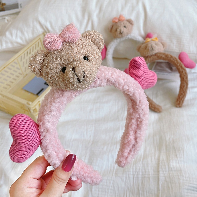 bear heart headband