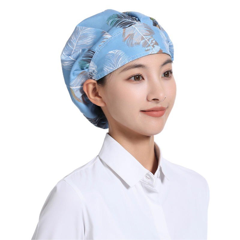 Breathable food work hat bag hair cooking oil smoke restaurant chef hat health home nurse dust cap