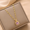 Necklace stainless steel, fashionable accessory, chain for key bag , suitable for import, simple and elegant design