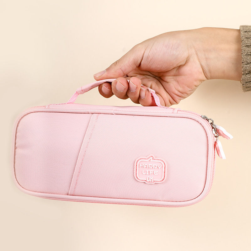 Comercio exterior transfronterizo simple caja de papelería Portátil Bolsa de lápiz caso de lápiz de gran capacidad caja de lápiz cuadrado
