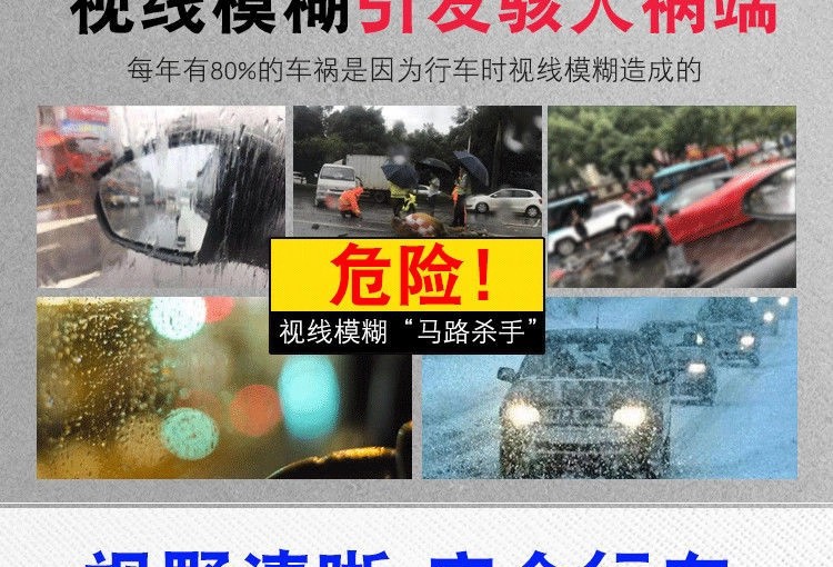 Anti-Fog Agent, Car Glass Rainproof Agent, Anti-Fog Spray, Rearview Mirror Waterproof Agent, Film Defogger, Car Supplies