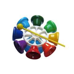 Orff Percussion Instruments Colorful Eight-Tone Course Bell Children Hand-Pressed Eight-Tone Gongs Kindergarten Eight-Tone Melodic Rattles
