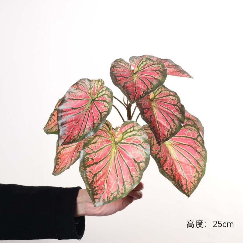 国境を越えた模擬緑植物 9 葉のカラータロイモの背中束庭景観エンジニアリング造園装飾屋内リビングルームフラワーアレンジメント|undefined