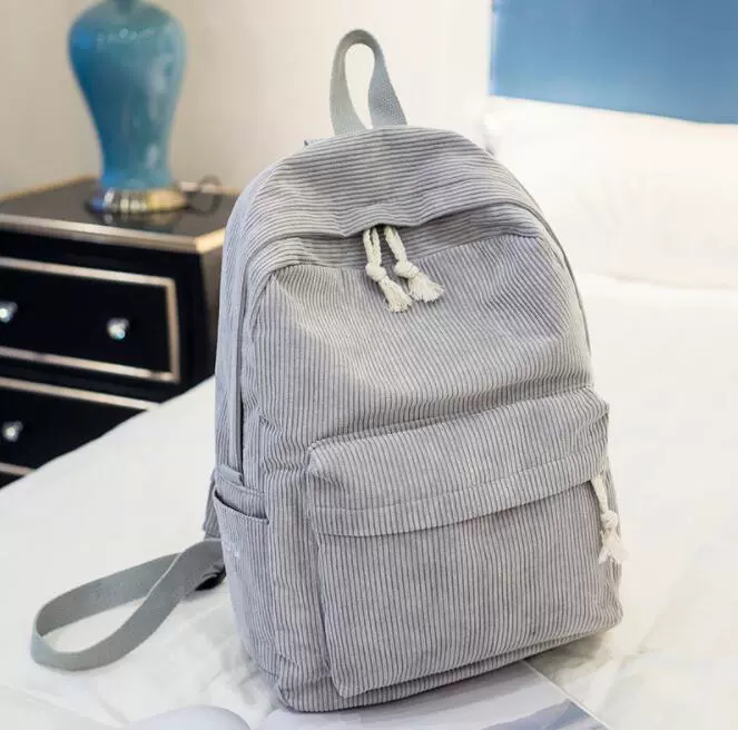 Рюкзак корейский Harajuku колледж-стиль, вайловая велюровая, легкая 22 × 15,7 × 11 см