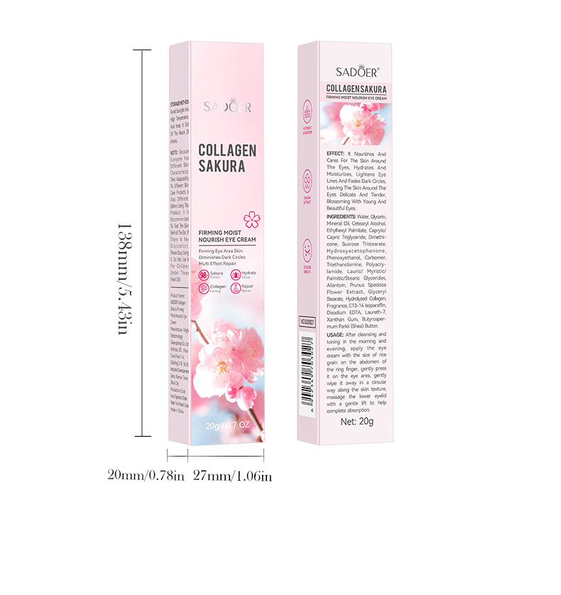 Moisturizing Elastic And Tender Eye Cherry Blossom Collagen Eye Cream