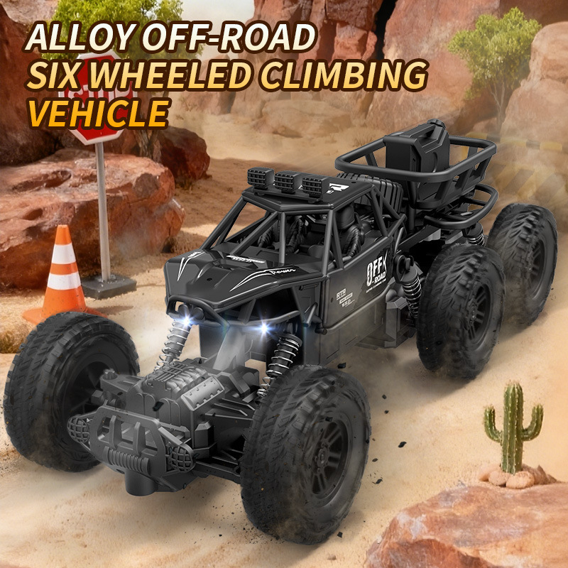 【Factory Direct】Alloy Remote Control Car Toy Four-Wheel Drive Six-Wheel Climbing Car Boys' Off-Road Electric Vehicle