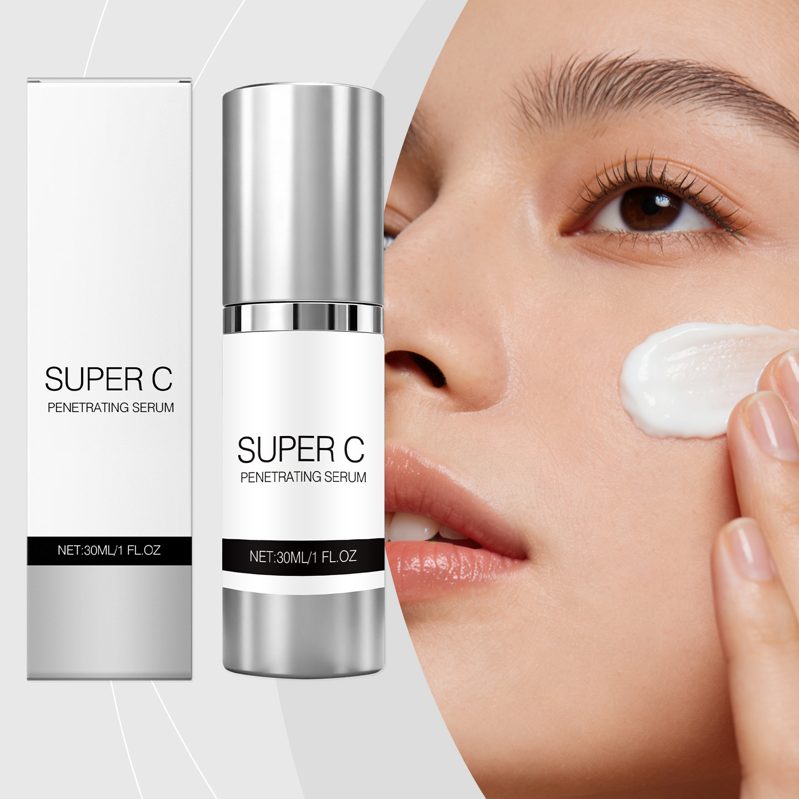 Vitamin C Skin Care Essence Gentle Moisturizing Facial Skin Soft and Plaid Daily Skin Care Essence