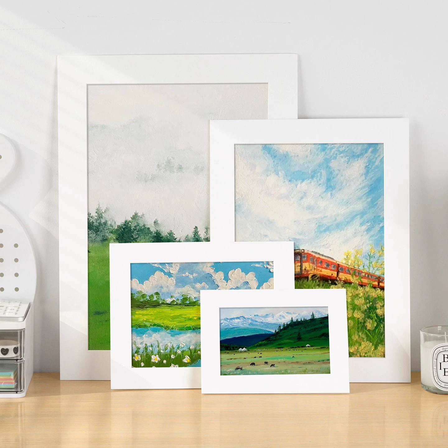 Photo frame, art simple gouache, 678inch