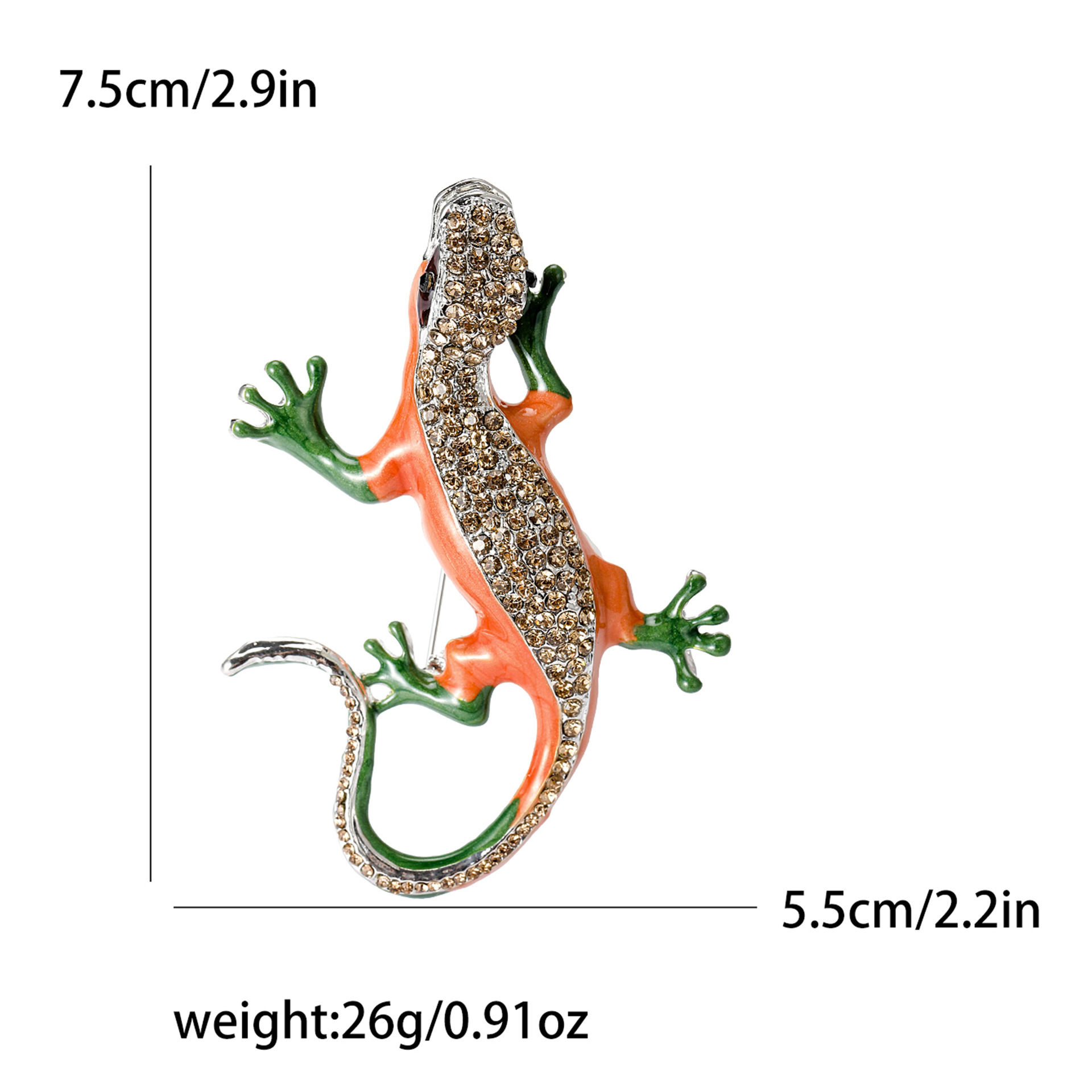 Retro Lizard Alloy Enamel Women's Brooches display picture 8