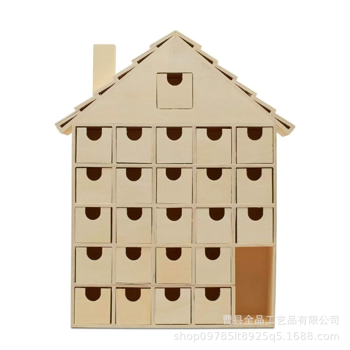 Caja de calendario de llegada de Navidad transfronteriza Caja de regalo de cajón de madera Caja de regalo de dulces para niños Decoración del hogar