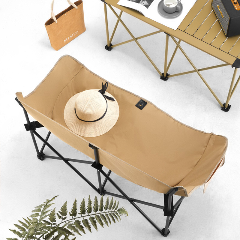 Nuevo tipo de silla de luna baja doble al aire libre acampando silla plegable portátil de pícnic silla plegable ligera ocio doble silla plegable