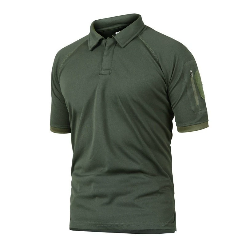 Camiseta táctica Tom con cuello y manga corta