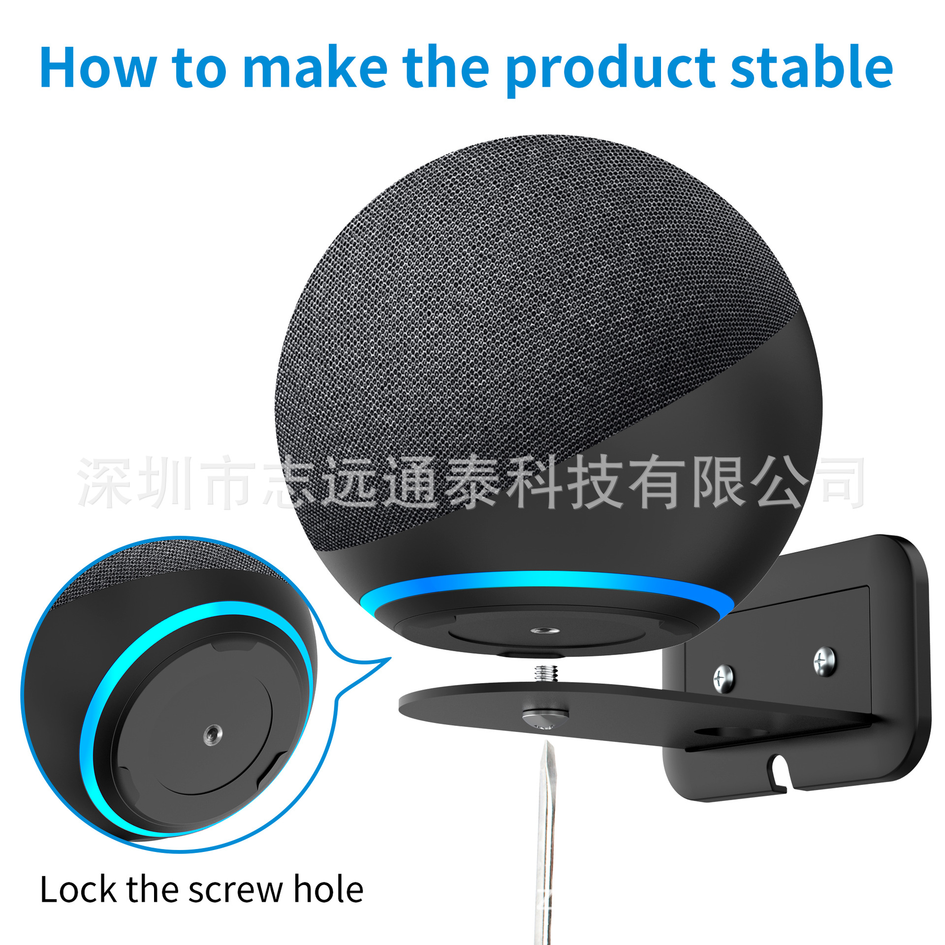 Para Amazon Echo 4 altavoz soporte de pared venta directa de fábrica