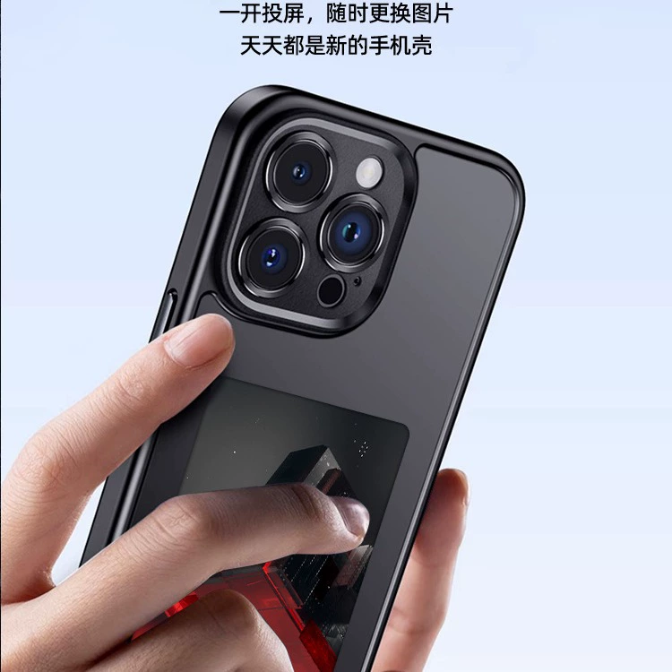 Чехол для iPhone 13/14/15 (совместимый), графитовый, с окошком для карты