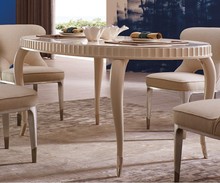 美式輕奢實木餐桌簡約小戶型餐桌椅組合家用餐廳橢圓形飯桌
