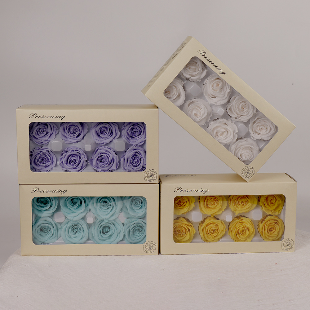 Flor eterna Rosa B-class cabeza de la flor 4-5cm regalo del Día de San Valentín ramo de flores flor eterna venta al por mayor DIY