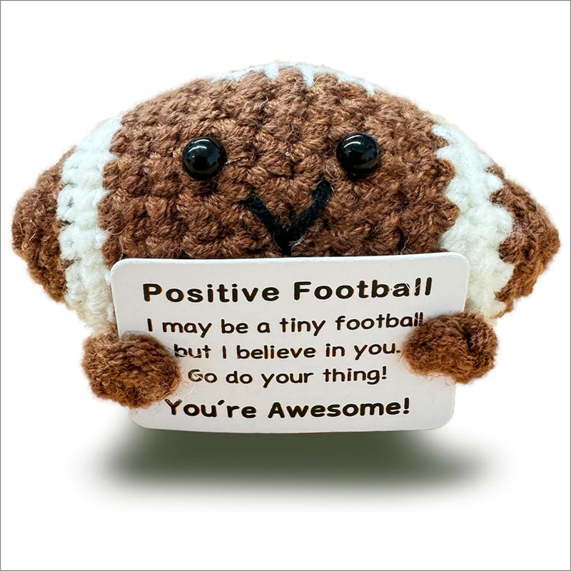 新品跨境亚马逊热销 Crochet Positive ice cream 毛线玩偶励志卡|undefined