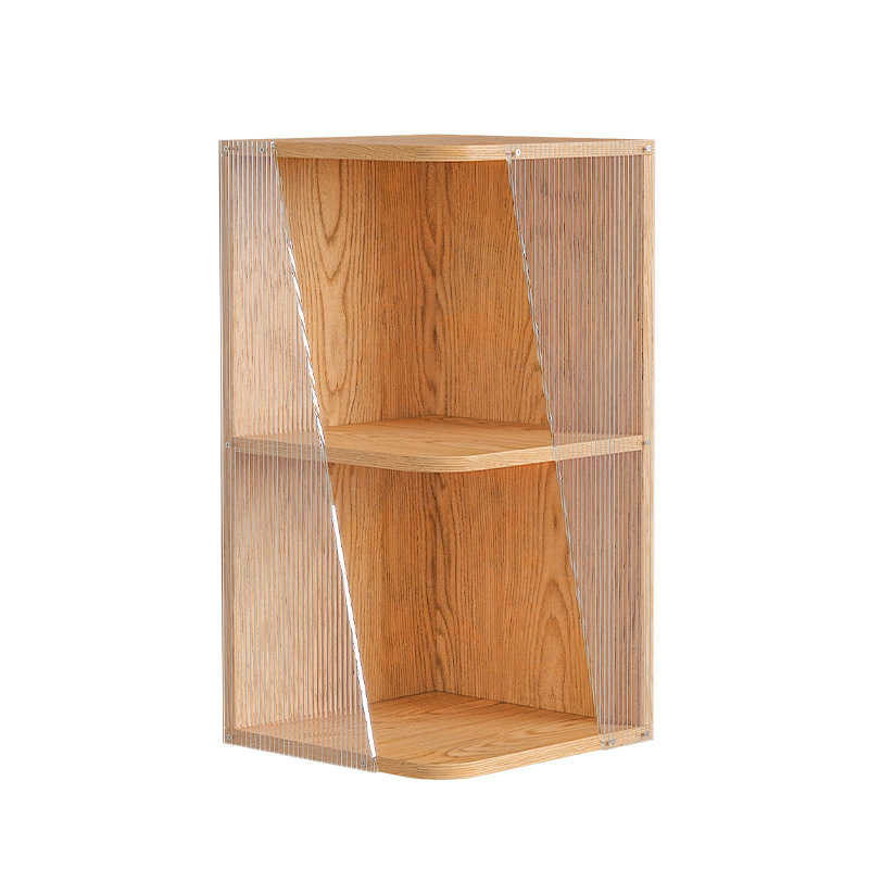 Original nuevo estilo acrílico dormitorio sala de estar estante de piso para estudio mesita de noche estante de almacenamiento de esquina multicapa