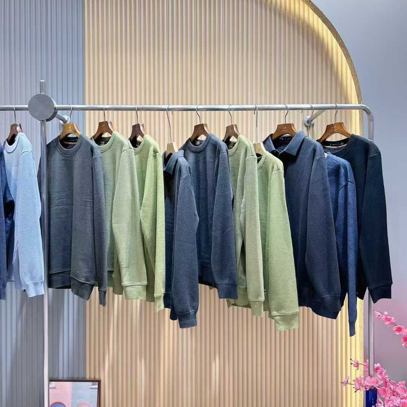Tommy Fleece-Lined Thick Sweater 26 Autumn/Winter Essential Premium Men's Clothing Warm Fashionable Versatile Cashmere Sweater Clearance Wholesale