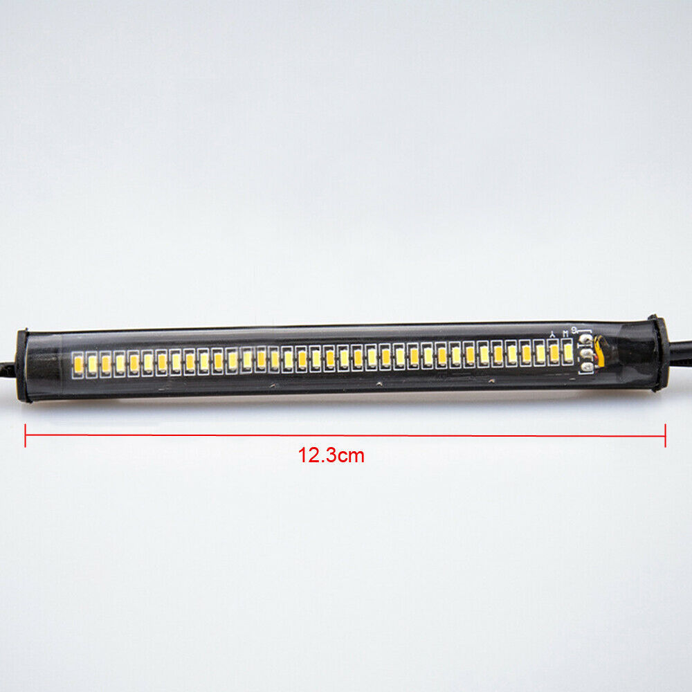 Lámpara de motocicleta 36LED bicolor blanco y amarillo barra de luz de choque de motocicleta conducción luz de dirección de motocicleta frente a choque image 6