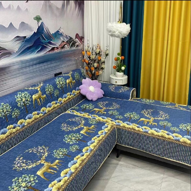 Sofa Cushion Set, Pillow, Sofa Cushion, Photo Decoration, Bay Window Home Cushion, Full Set, Universal for All Seasons, Non-Slip