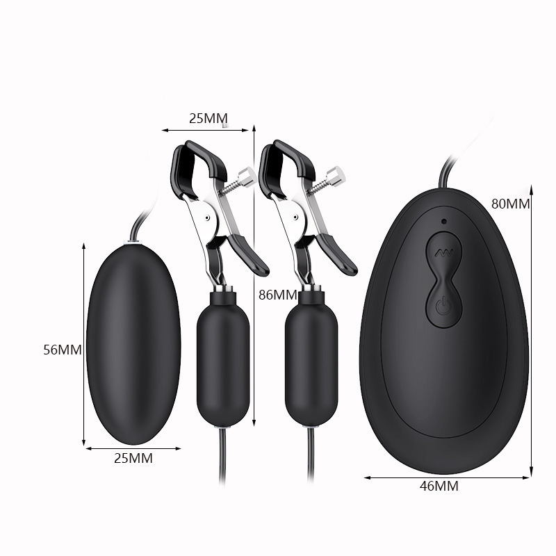 유방 클램프 더블 봉우리 + 진동기
