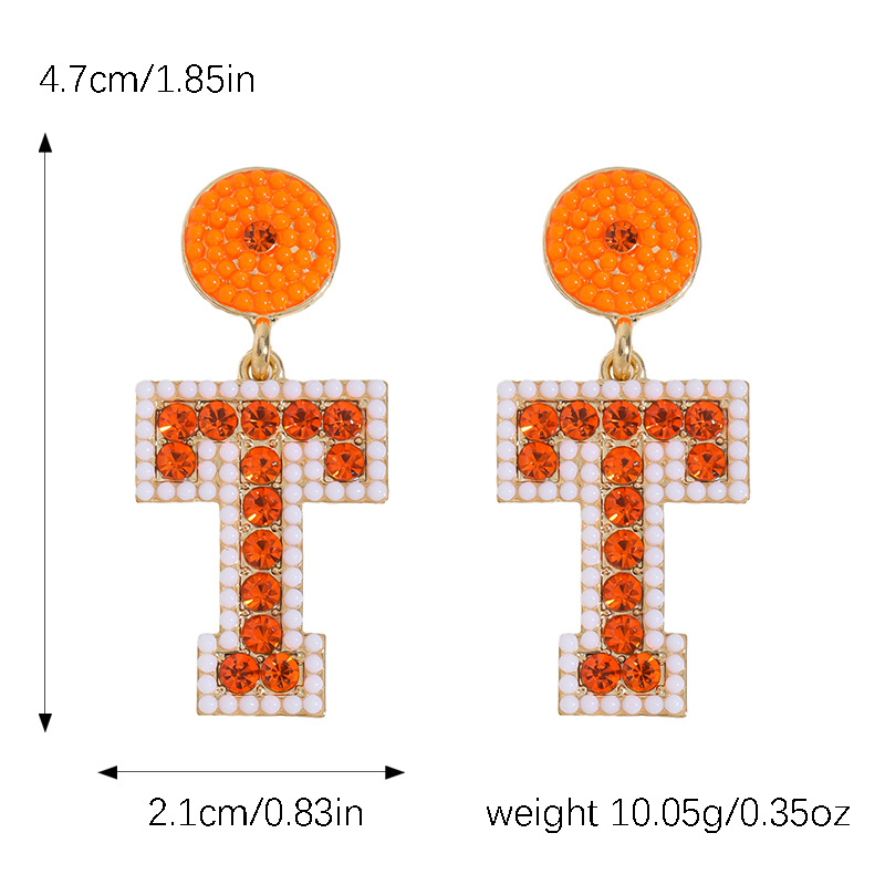 1 Pair Basic Modern Style Classic Style Letter Inlay Alloy Rhinestones Drop Earrings display picture 22