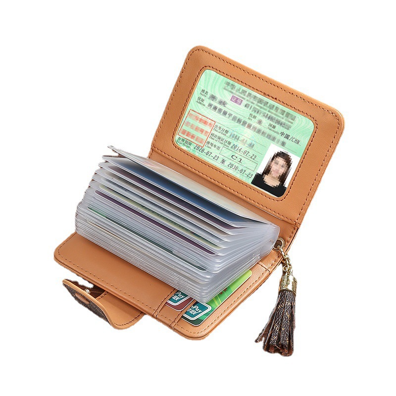 Geruola Leather Factory 2025 nuevo paquete de tarjetas, página de goma pequeña y exquisita, juego de tarjetas transparente, múltiples tarjetas, juego de tarjetas de conducir para mujeres