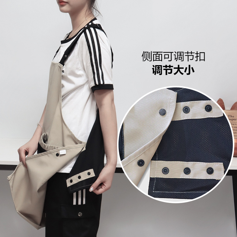 Transfronterizo Amazon lona delantal personalizado logotipo cocina catering manicuría ropa de trabajo abrigo peluquería delantal casero