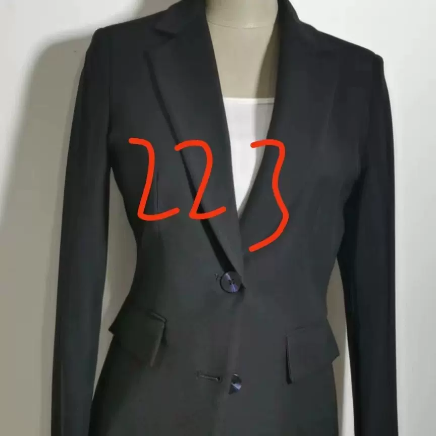 西装套装女时尚气质公务员面试正装黑色藏青色职业高级商务工作服