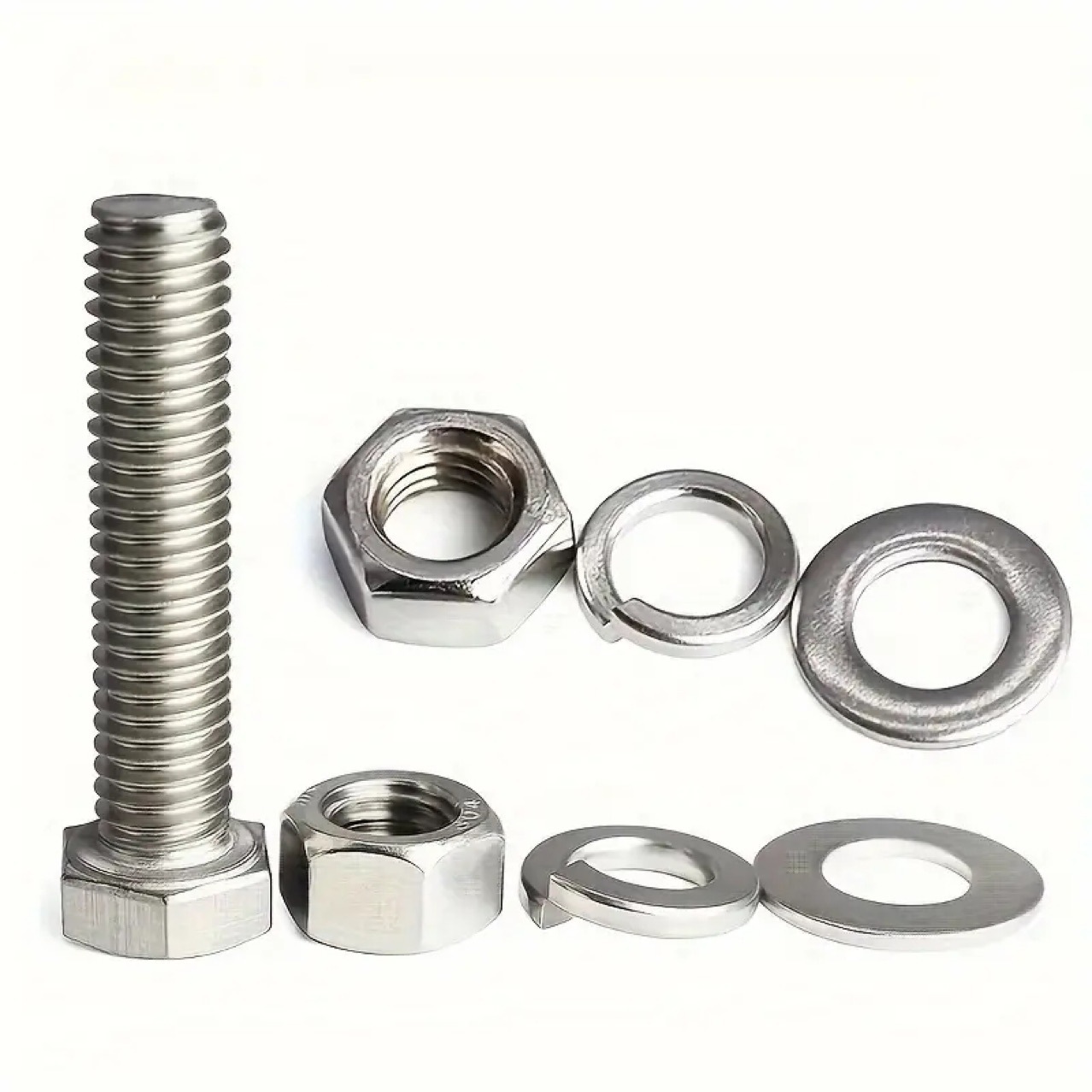 240pcs comercio exterior metal de alta calidad, tornillo hexagonal con tuerca junta conjunto de combinación