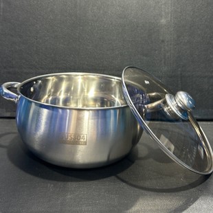 Thickened stainless steel soup pot 24CM thickened belly pot noodles soup large capacity apple pot a generation of hair