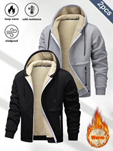 F 67990 Fleece Lined Jacket Hooded Coat �ӽq��ů�A�� ��