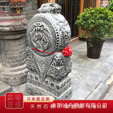 抱鼓石一对青石仿古门墩石鼓户外园林农村自建房别墅门口摆件