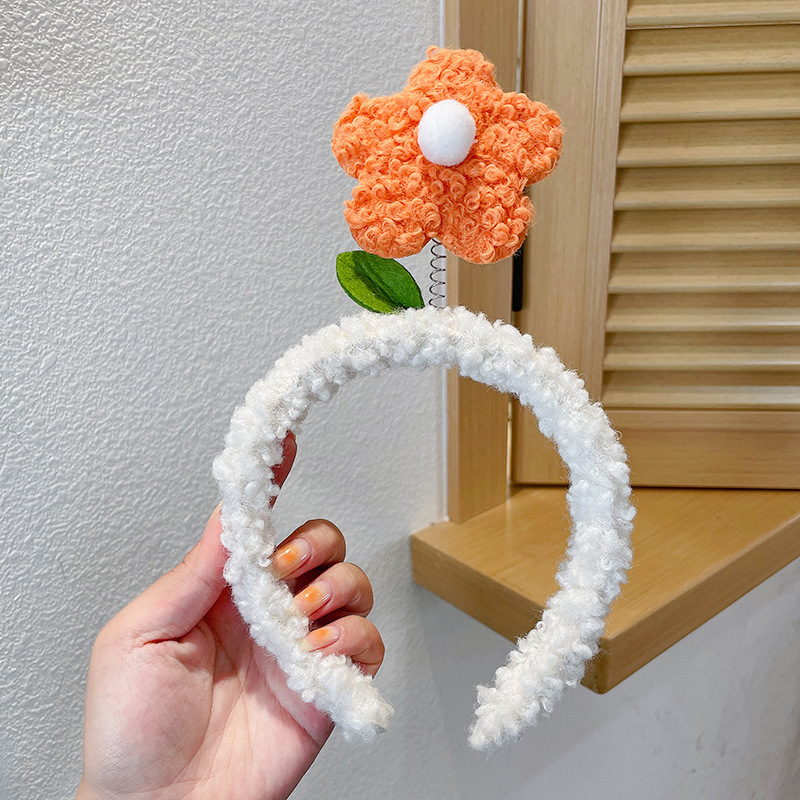 Otoño y invierno peluche bandeja de cabello lavado de la cara aplicación máscara especial de prensado bandeja de cabello paquete de cabello pato amarillo dibujos animados toque de cabello agujero de cabello