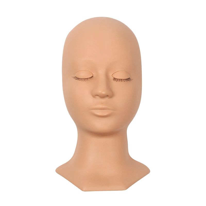 Eyelash Practice Mannequin Head, Removable Replaceable Eyelids, Realistic Reusable