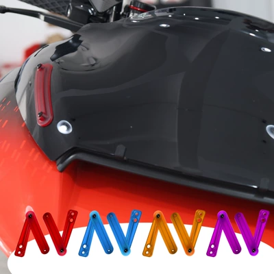 and later, modified with colored — Motorcycle front windshield