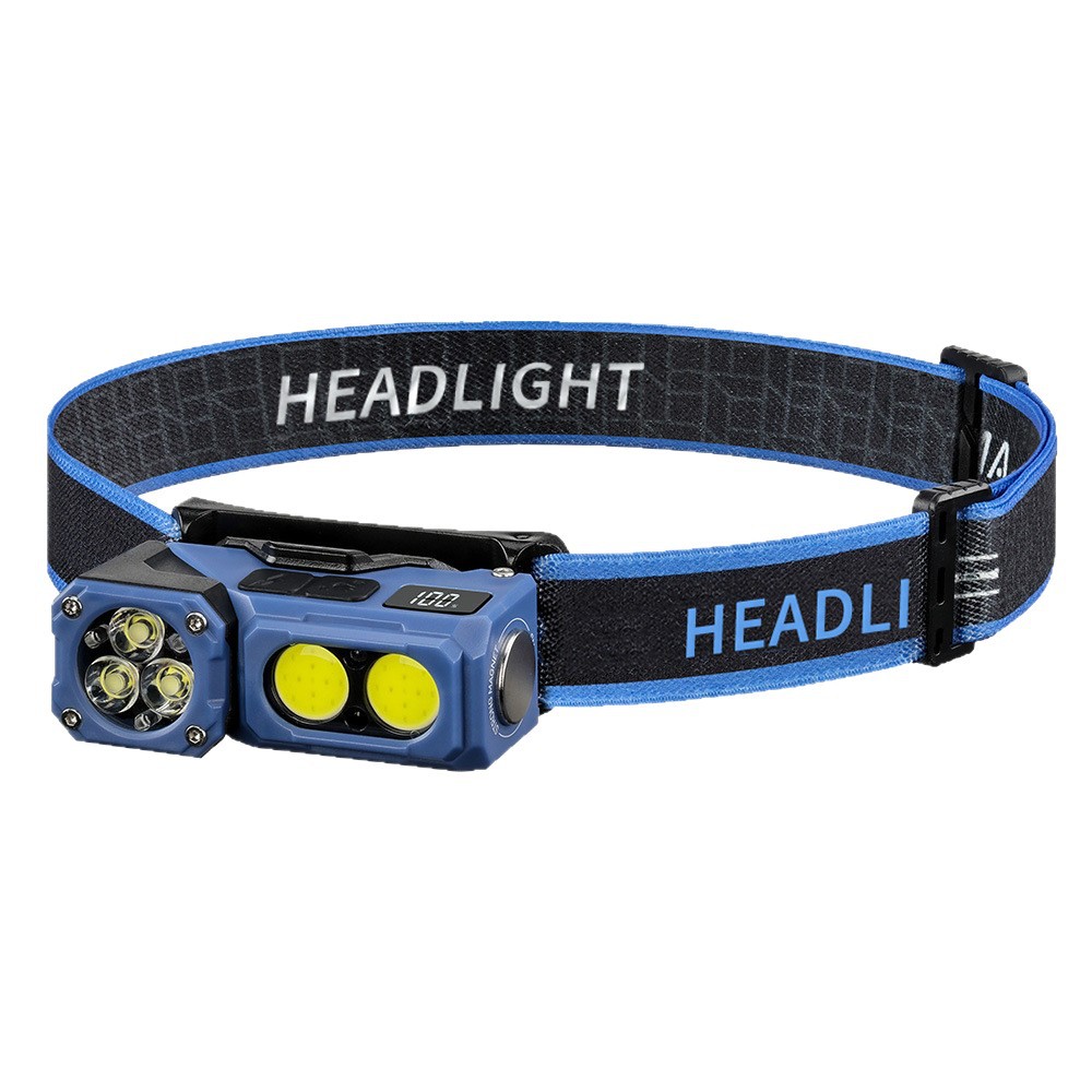 Nueva luz transfronteriza LED inducción luz de cabeza exterior super brillante luz de viaje impermeable cabeza de pesca luz de trabajo