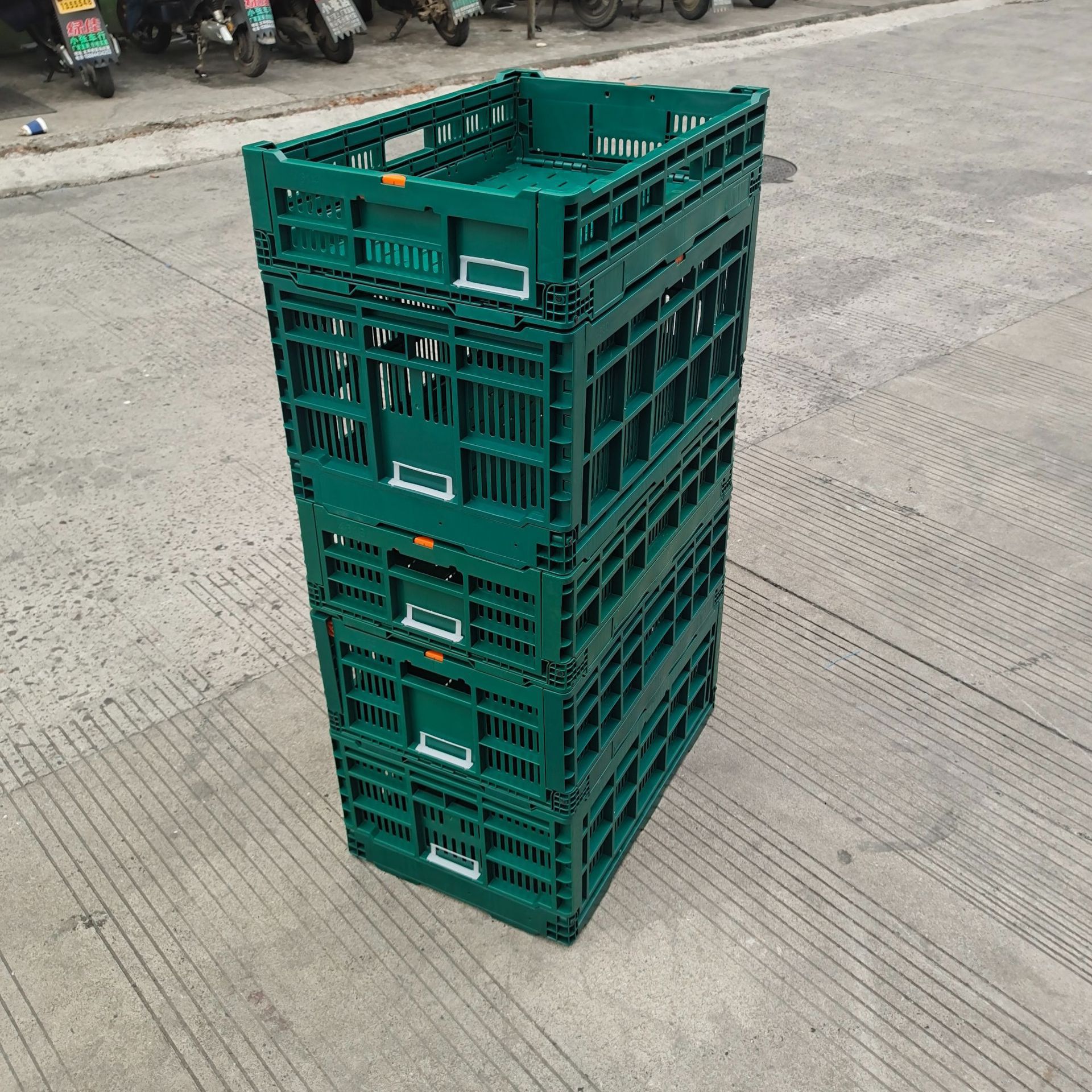 Cestas plegables de plástico grueso cestas de rotación cestas de frutas cestas de exhibición de supermercado caja de rotación marco de logística marco plegable al por mayor