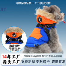 跨境冬装宠物衣服狗狗猫咪保暖外出防掉毛泰迪美短秋冬加厚狗棉衣