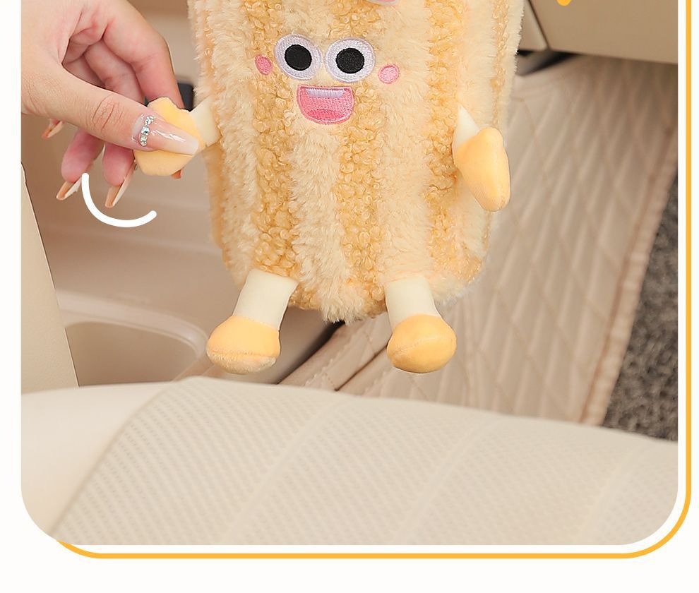 Car Tissue Box Car Seat Back Hanging Tissue Pumping In-car Rear Drawer Box Cute Decoration Supplies In-car