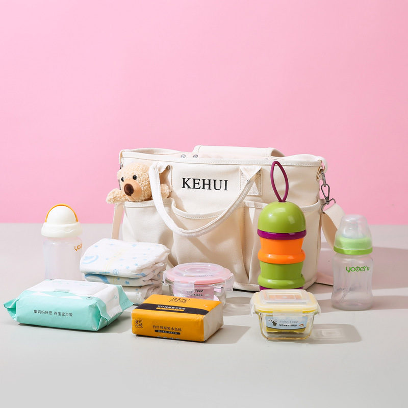 New trendy mother bag, unisex shoulder fashion crossbody bag for stroller, baby car hook bag, mother travel bottle feeding baby mother bag